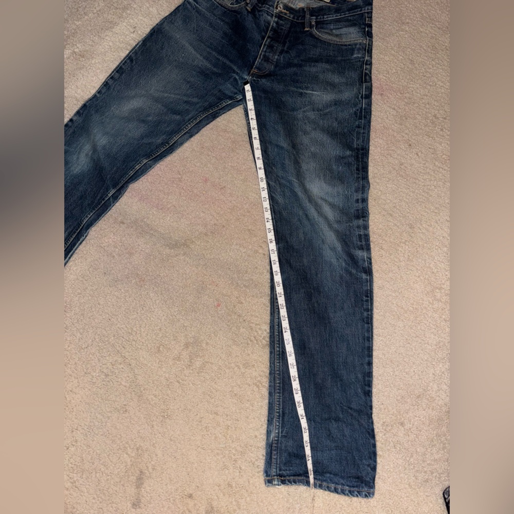 GUSTIN #75 Okayama Straight Jeans Mens Size 38 x 36 Japanese Selvedge Button Fly - Picture 4 of 13